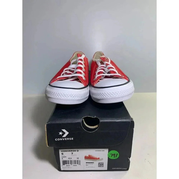 .791 Converse All Star Low Top, Red-US 5 Mens - Picture 1 of 6